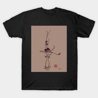 Life  -  Sumi e  Ikebana Zen drawing T-Shirt